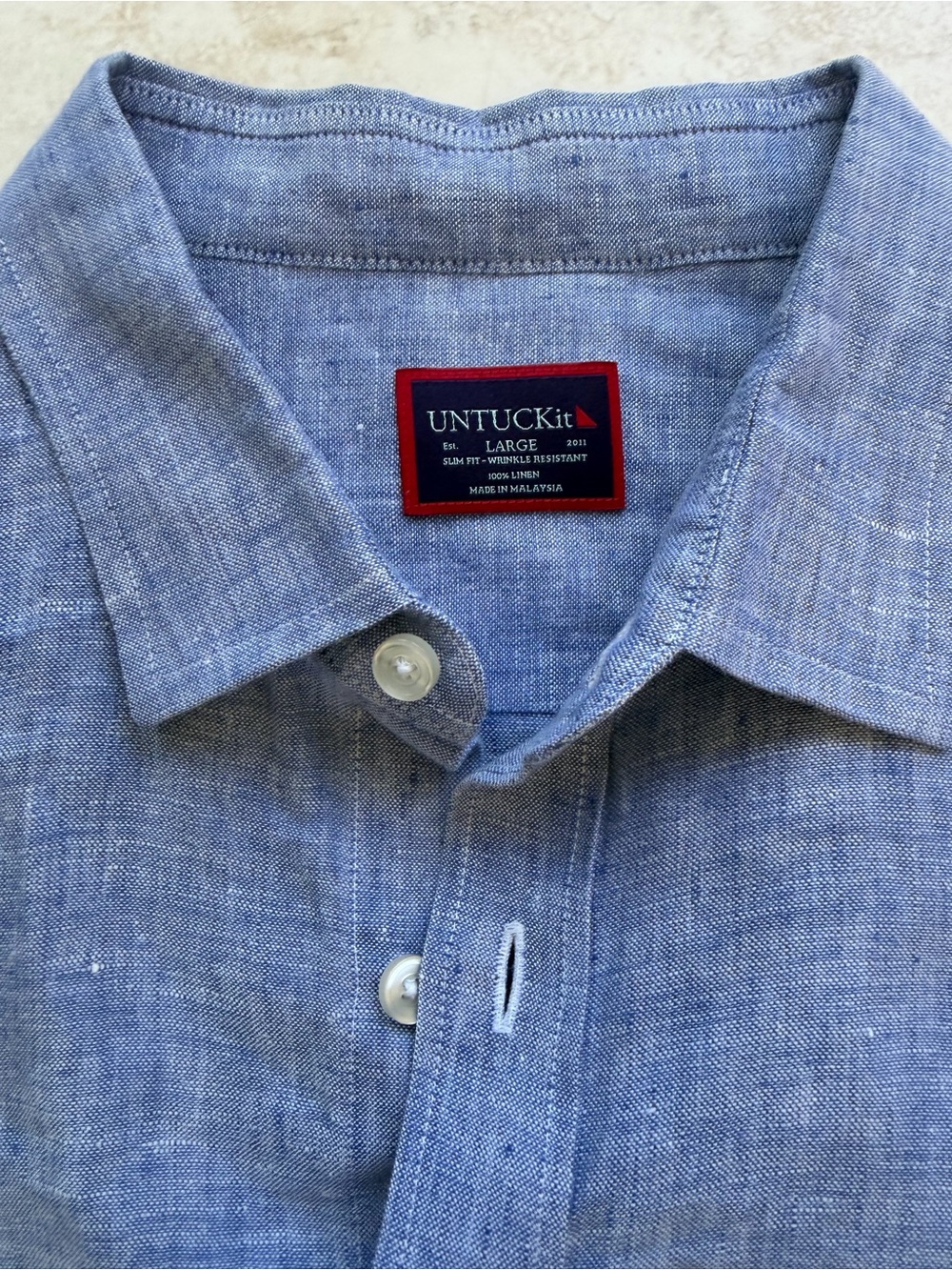 UNTUCKIT Men's Bundle of 2 Linen Long Sleeve Button Up Shirts - Picture 2 of 4